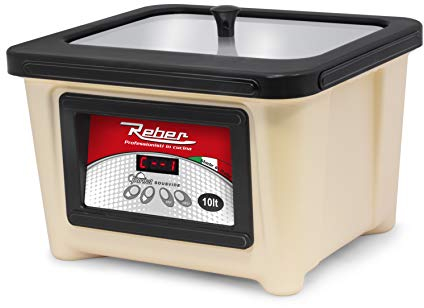 Reber – Appareil pour cuisson sous vide 10066 N, ABS, inoxydable, 10 litres, minuteur, crème