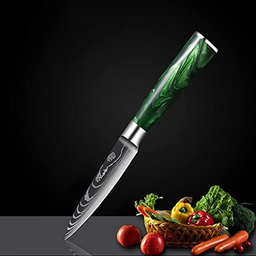 DZCP Cuchillo de Cocina Damasco con láser Chef Cuchillo de cuchilloJapaSe Cocina Chef Cuchillo Cuchillo Cuchillo Sashimi Twosun Cuchillo Verde Twig Herramientas de Cocina (Color : Fruit Knife)