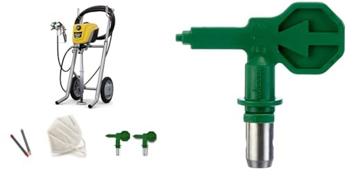 WAGNER Airless Farbsprühsystem Control Pro 350 M, Schlauch 15 m & Control Pro HEA Düse 619 für Control Pro Airless Farbsprühsysteme für Latexfarben, Dispersionen, Rostschutzfarben, grün