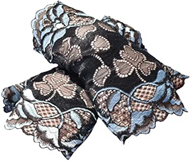 Oshhni Fingerlose Sonnenschutz-Handschuhe für Frauen, Armstulpen, Mode-Accessoires, Fäustlinge, Frauen, Spitzenhandschuhe für Golf, Tanzen, Angeln, Outdoor, Hellblau