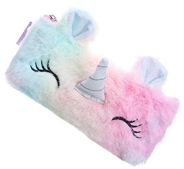 NUOBESTY Federmäppchen Mit Cartoon-design Flauschiges Stifteetui Waschbares Zubehör Für Schüler Leichtgängiger Reißverschluss Praktisch Für Schreibwaren in Rosa