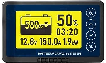 Rilevatore di capacità della batteria Contatore di Coulomb Indicatore di livello della batteria for auto da turismo for auto elettrica Voltmetro Amperometro Facile da usare ( Size : 100A(0-150A) )