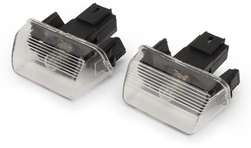 Luces De Matrícula Trasera 6340 Compatibles con C3 C4 206 207 307 Partner Scudo ULYSSE Zafira Reemplazo Directo con Lente Transparente y Alta Iluminación
