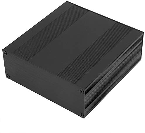 Caja de Aluminio, Caja de Aluminio para Proyectos de Refrigeración Proyecto de Placa de Circuito Electrónica de Bricolaje Negra de Cuerpo Dividido 54x145x150 mm (1Pcs)