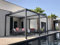 COULEURS DU MONDE - Pergola bioclimatique Gaia Grise autoportante en Aluminium 3x4m