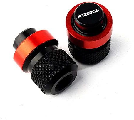 YYTEMD Lange Haltbarkeit Motorrad Ständer Seitenständer Vergrößerer Pad Ventilkappen Für B&MW R1200GS R 1200 GS Adventure GSA 2008-2012(Rosso,3)