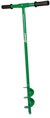 Tarière manuelle hauteur 100 cm, Bêche-tarière de jardinage, forage diam 10 cm, Planter des Arbustes,Fleurs, Bulbes