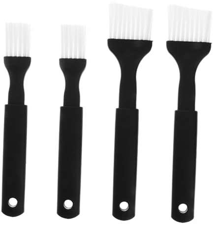 FUNOMOCYA 4 Stück Grill und Backpinsel aus Hitzebeständigem Silikon mit Nylonborsten Kunststoffgriff für Grillen Backen Kochen Spülmaschinengeeignet