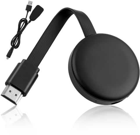 Miracast Wireless HDMI Dongle 4K 2.4G, HDMI Inalámbrico, Wireless WiFi Display Dongle 1080P Compatible con Miracast/DLNA/Airplay/Windows/Mac/Android/iOS, Compatible con Monitor/TV