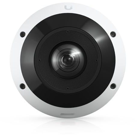 NexaCore Telecamera IP Dome Panoramica 360°, 12 MP, PoE+, Fisheye, Visione Notturna IR 15m, IP66 IK10, Interno/Esterno, 14,7 cm