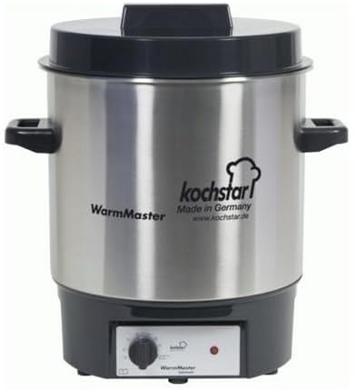 kochstar 99035035 WarmMaster E multifunktional elektrisch Topf, 18/10 Steel, 27 liters