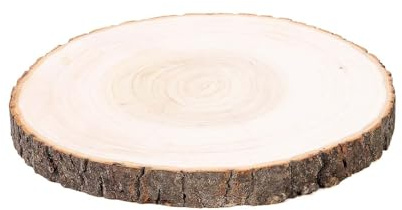 11-15-Inch Wide Natural Round Poplar Wooden Slices Discs for Rustic Wedding Centerpieces, Party Table Décor, DIY Crafts, Cake Stands, Wood Burning, and Home Decorations