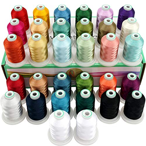 New brothread 32 Spulen Polyester Maschinen Stickgarn 1000M Jeder Spule - Farben ähnlich wie Janome und RA Farben - Sortiment 2