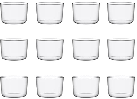 BREVETTI WAF 12 Bicchieri Coppette Time Infrangibili, Riutilizzabili e Lavabili, In San Clear, 12 Pezzi per Confezione, Capacità 23 cl | Riutilizzabili e Lavabili, In plastica super resistente, Set 12 Pezzi, Capacità 23 cl
