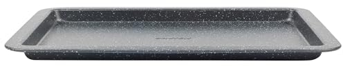 Salter® BW07033EU7 Megastone Collection Teglia da forno in acciaio al carbonio, placca da forno, antiaderente, facile da pulire, adatta per l'uso in forno, priva di PFOA, 37 cm, nero