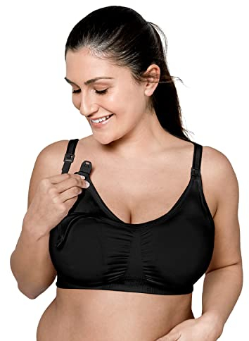 Medela Damen 3 in 1 Nursing & Pumping Bra BH, Undurchsichtige, Schwarz, XX-Large