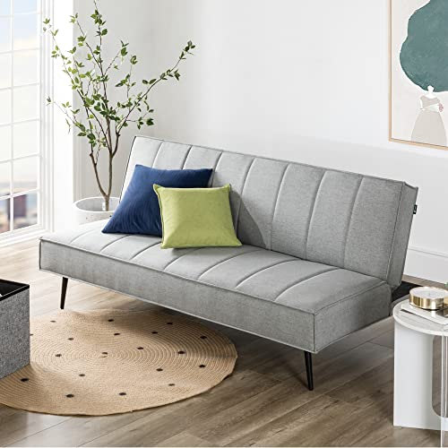 Zinus Quinn Clic Clac Schlafsofa - 2-in-1 Klappsofa - Geeignet für Gästezimmer und kleine Räume - Hellgrau