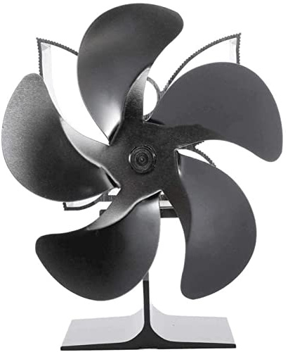 Fireplace Fan Fireplace Fan 5-Blade Heat Powered Stove Fan Heat-Powered Fireplace Fan Start at Low Temperature Save Fuel for Gas/Pellet/Wood/Log Burning Stove