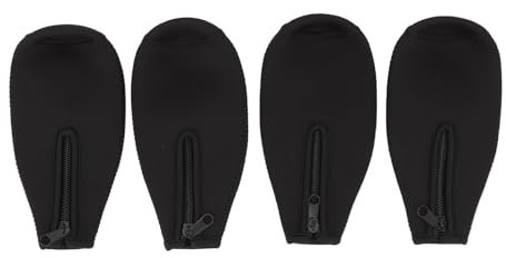 Isolatorhylsor för ölflaskor, 4-pack svarta ölflaskhylsor, ultratjocka neoprenöverdrag för ölflaskor, flaskjackor med dragkedja, halkfria ölflaskkylarhylsor med dragkedja