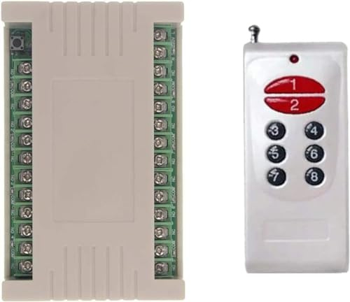 200 m AC 220 V 230 V 8 canales RF inalámbrico mando a distancia interruptor LED bombilla interruptor sistema receptor transmisor no com controlador NC mando mando inalámbrico industrial