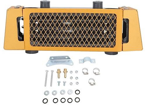 Motorcycle Oil Cooler Aluminium Efficient Cooling Radiator for 50-250 Motorcycle Dirt Bike ATV