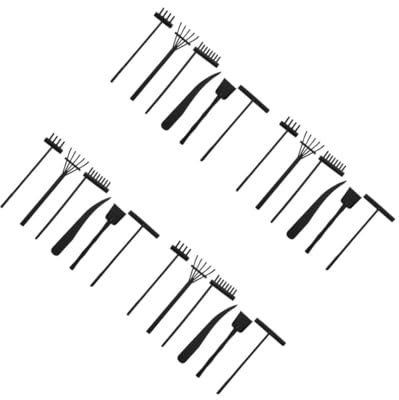 BESPORTBLE 24pcs Mini Zen Garden Rakes for Meditation Smoothing Hand Tools Plastic Rake for Zen Garden Kit and Sand Tray Therapy