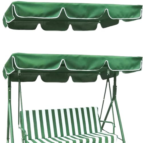 CREATCABIN Housse de Protection pour Balancelle de Jardin 3 Place Tissu Oxford 210D Imperméable Protection UV Vert 164x114x15cm