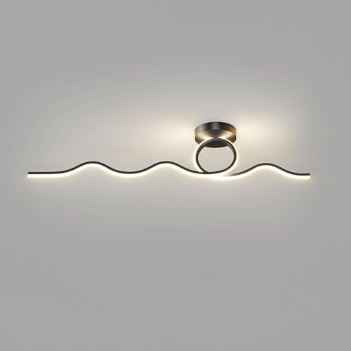 Lámpara de Techo de Arco Minimalista con Tira Larga, semiempotrada, Moderna, Lineal, para Sala de Estar, Dormitorio, Pasillo y Cocina.