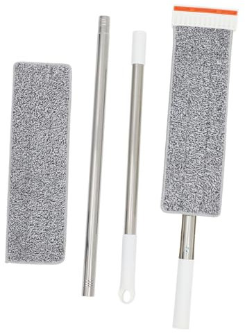 ZUNOXAZ Balai Essoreur avec Tête Rotative De Lingettes Remplaçables Microfibre pour Nettoyage De Sols Et Murs Manche Acier Inoxydable