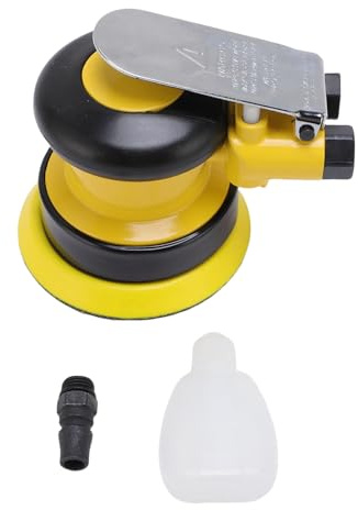 Ponceuse pneumatique à Action de 4 Pouces, 10 000 TR/Min, polisseuse à Faibles Vibrations avec entrée de 4 Pouces pour Meubles de Voiture, Polissage du Bois et du métal, meulage,