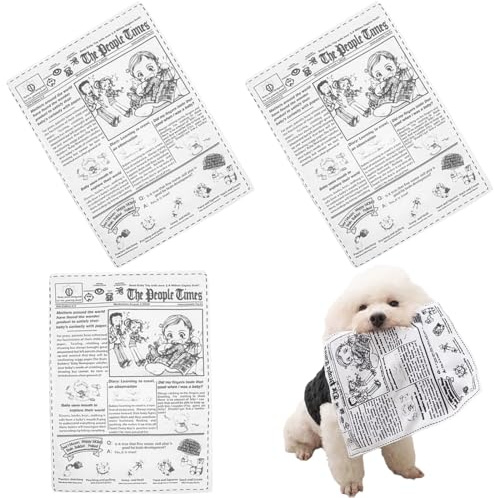 NOPVUFA 3 Stück Hundespielzeug Zeitungsdesign Fast Unzerstörbar, Dog Spiel Quietschspielzeug Hund für Welpen, Kauspielzeug welpe, Kleine und Mittelgroße Hunde