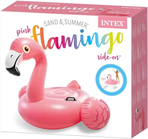 Salvagente Gonfiabile Fenicottero Rosa in Vinile 142x137x97 cm con 2 Maniglie, 2 Camere d’Aria e Kit Riparazione – Materassino Mare Piscina Adulto Bambino
