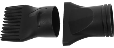 SILENRADAWN Beccuccio Phon per Parrucchiere 2 Pezzi in Plastico con Ugello Piatto a Pettine, Accessorio Professionale per Asciugatura Chioma e Styling in Salone