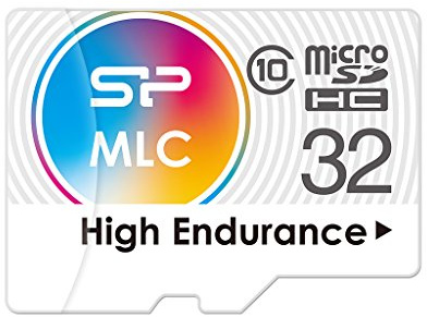 Silicon Power 32GB High Endurance MLC MicroSDHC Memory Card, Ideal for Dash Cam and Security Camera, with Adapter Model SP032GBSTHIU3V10SP