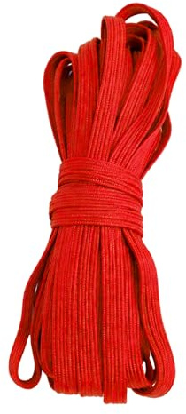 Trimming Shop 5mm Red Flat Elastic Band 10 Metres DIY Crafts Garment Making | Soft Durable and Stretchable Material Perfect for Fashion Costumes Curtains Face Coverings and Everyday Home Stitching