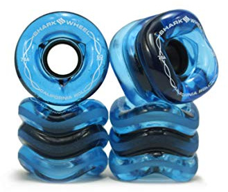 Shark Wheel 60mm 78a, Skateboard Cruising Wheels, California Roll, Set of 4 Wheels (Sapphire)