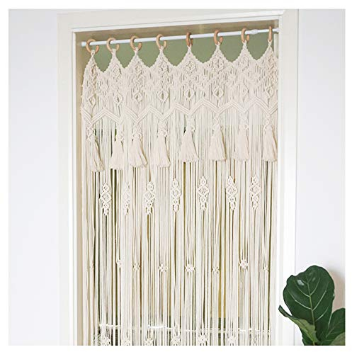 Oriental riverkit Macrame Wandbehang Tapisserie, Boho Macrame Vorhänge Fenstervorhang Türvorhänge, Baumwolle Gewebt Wand Dekoration, Für Wohnzimmer Schlafzimmer Hochzeitsfeier (85 * 200cm)
