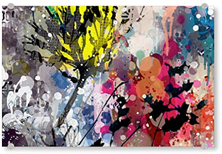 artboxONE Acrylglasbild 150x100 cm Natur Pop Art Flowers Bild hinter Acrylglas - Bild Flower Blume Blumen