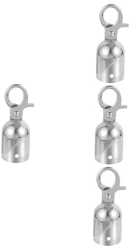ULTECHNOVO 4stücke Rope End Stopper Mit Haken Robuste Edelstahl-endkappe Für Absperrseile Für Geländerbefestigungen Einfache Montage Demontage Langlebig Und Wiederverwendbar Einsetzbar