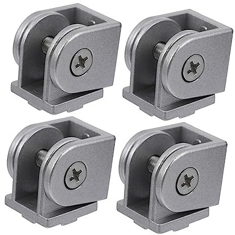 OSOLADY 4pcs Zinc Alloy Flexible Pivot Connector Mobile Hinge Connection for Aluminum Extrusion Profile Angled Hinge Pivot Fitting