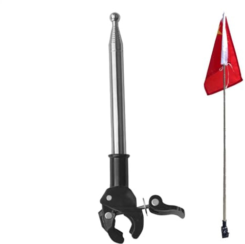 Motorrad-Fahnenmast, einziehbarer Fahnenmast | Motorrad-Fahnenmast-Halter, Fahrrad-Fahnenmast, Kinder im Freien