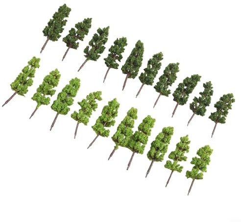 Une sélection de vingt caractéristiques d'aménagement paysager miniature respectueux de l'environnement conçues pour les affichages ferroviaires à un rapport de 1 à 200