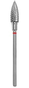 STALEKS PRO fresa in carburo di tungsteno per tornio unghie, punta 5 x 13,5 mm. Forma mais (grana fine)