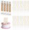 URAQT 24 Pièces Bougies d'anniversaire Torsadées, Bougies de Gâteau en Spirale avec Supports pour la décoration de fête de Gâteau de Mariage d'anniversaire (Or Champagne)