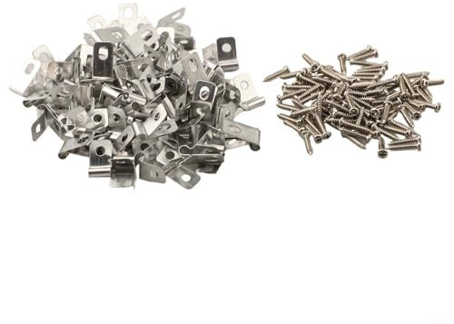 Connect Wire Mesh Easily with 100/200PCS Robust Aluminum Fence Clips Set (100clip + 100screws)