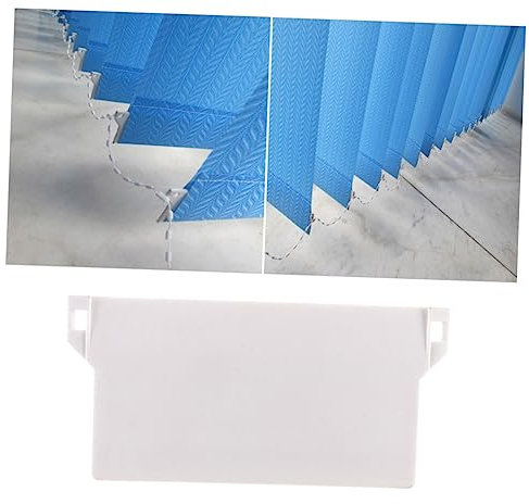 GOOHOCHY 10stück Bodenplatten Weiß Für Vertikaljalousien Mit Untergewichten Kunststoff-bodenplatte PVC Beschläge -zubehör Für Lamellen Weiß
