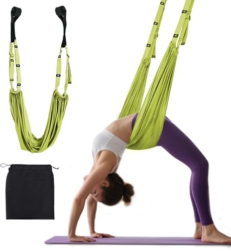 Yoga-Dehnungsband - Türhängband, aus Polyester-Baumwolle, lila, Therapieschaukel Kinder,Turnen,Turnsachen,Yoga Zubehör,Yogagurt，Türrahmen Schaukel,Turn sachen für zuhause,sprossenwand türrahmen