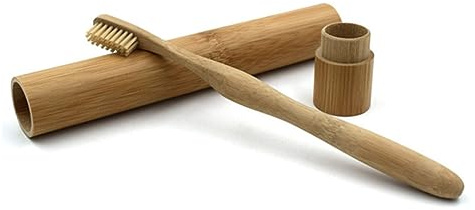 BESTYASH Zahnbürsten Etui Aus Naturholz Tragbare Zahnbürstenbox Für Reisen Aufbewahrungshülle Für Zahnbürsten Natürliches Material Leicht Zu Reinigen