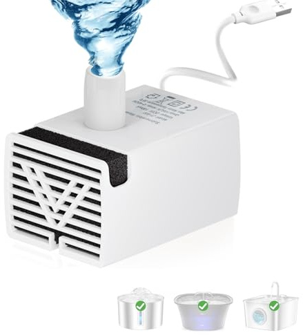 Pompa per Fontana d'Acqua per Gatti BalimoPet Pompa di Sostituzione Ultra Silenziosa per Fontane d'Acqua per Gatti da 2,2 L/2,5 L/2,6 L