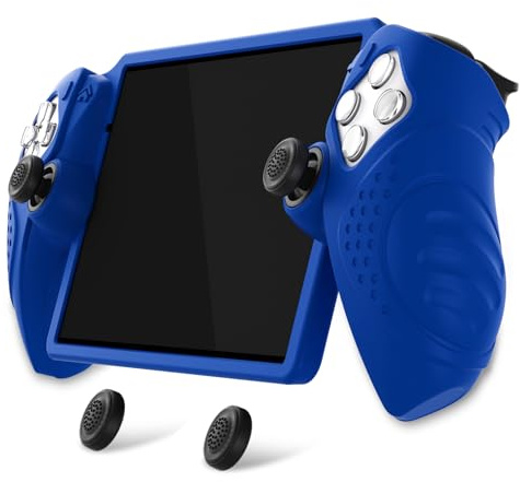 PlayVital Design for PS Portal Cover, Guardian Edition Silicone Protective Case for PS Portal Remote Player with Thumb Grips - Shockproof, Anti-Slip Grip Accessories - Blue